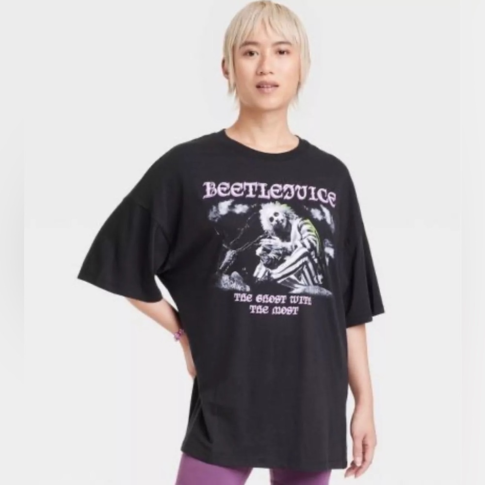 Black Beetlejuice Graphic T-Shirt